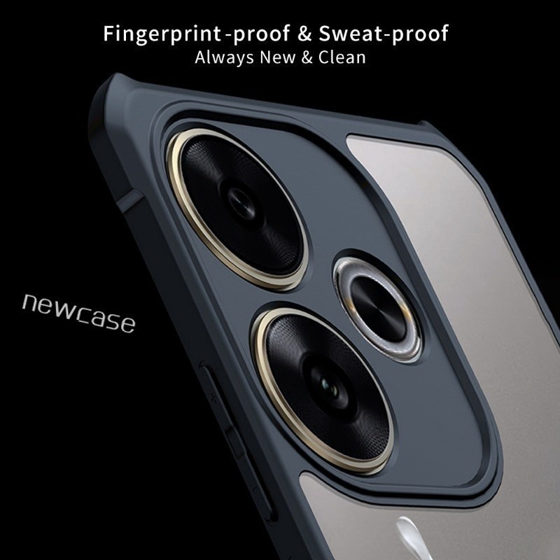 Acrylic Clear Casing For Redmi Turbo 3 5G 2024 RM Turbo3 Transparent TPU Soft Shockproof Bumper Edge Airbag Anti Drop Camera Protective Phone Case Back Cover. 