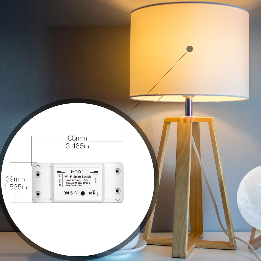 1 pcs Tuya Wifi DIY Smart Switch Relay Module Power Monitor Tuya/Smart Life App Remote Control 16A Work With Alexa Google Home. 