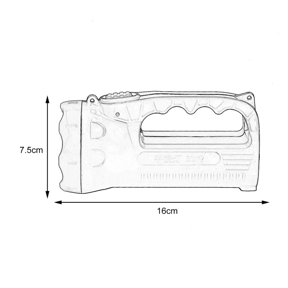 【Ele LED Bright Light Flashlight Torch Light One Lamp Head. 