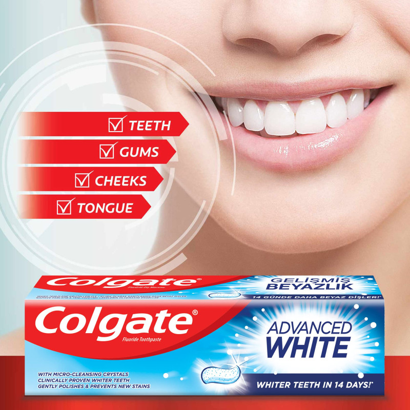 International Dubai Product Colgat Advanced White Toothpaste 150gm