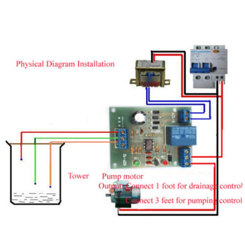 Water fluid Level Controller Sensor Module Water Level Detection Sensor Pumping Drainage Protection Circuit d. 