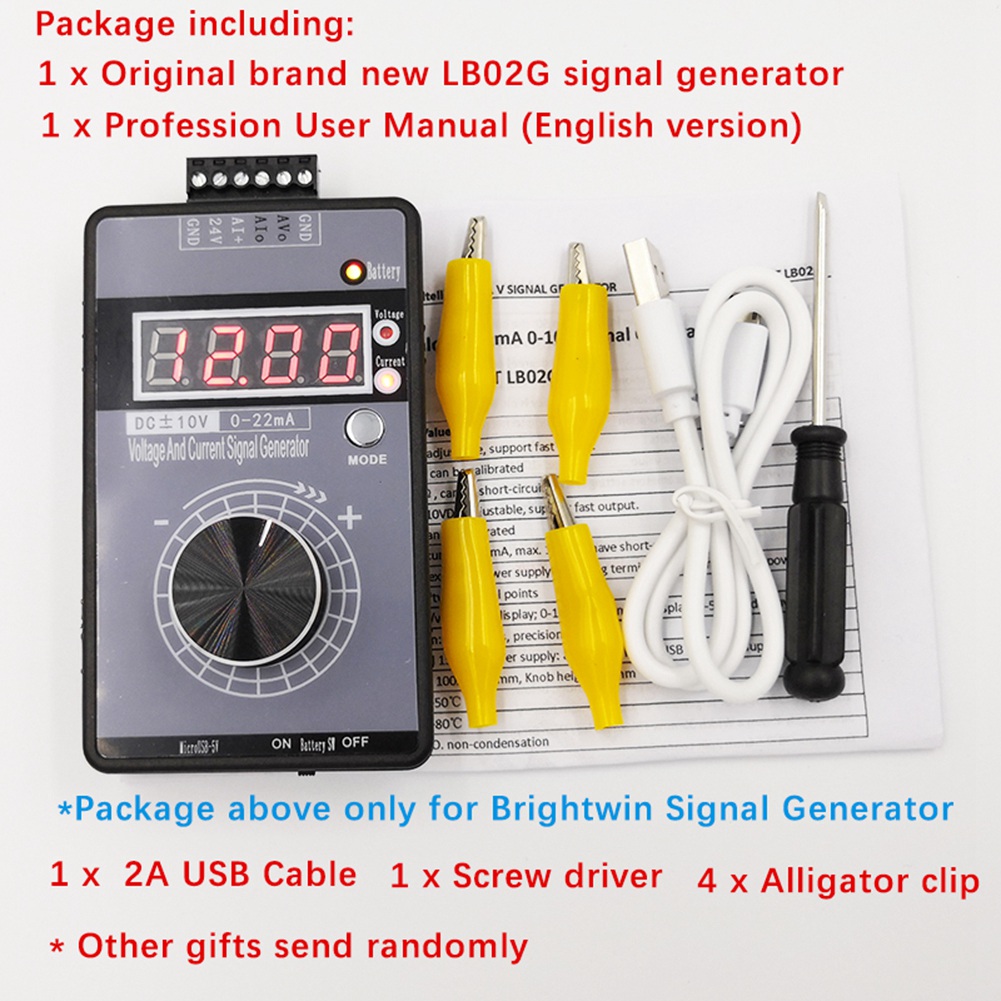 4-20MA Current Voltage Signal Generator, for PLC and Panel Debugg. 