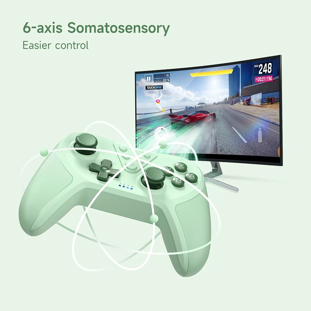 EasySMX T37 Bluetooth Gamepad, Wireless Switch Pro Controller for Nintendo Switch, Steam Deck, PC, with 6 Axis Gyroscope. 