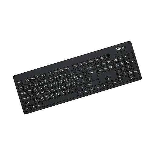 Pc Power 604 Wired Black Standard Office Keyboard with Bangla
