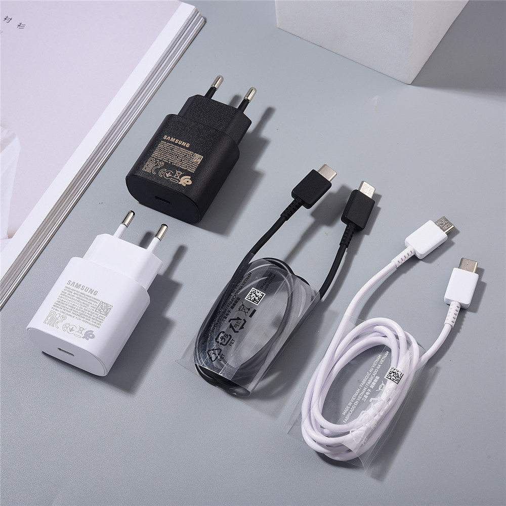 Samsung Galaxy A12 A13 A14 A23 F12 F14 A90 S10 5G Super Fast Charger 25W USB C PD Wall Power Adapter For Galaxy Note 10+ 20Ultra. 