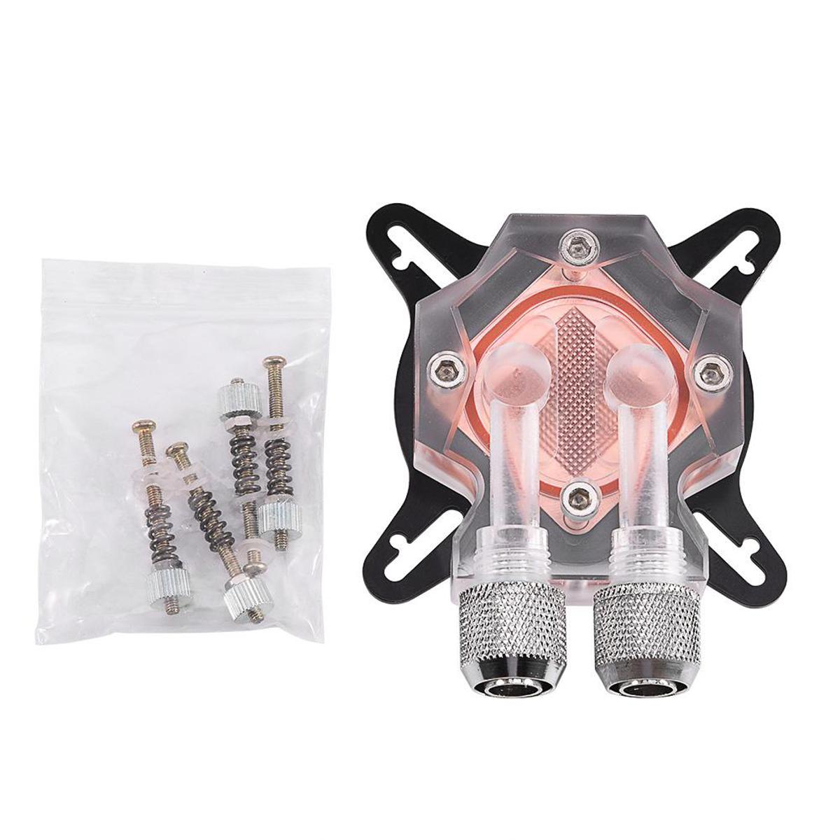 Computer GPU Cooling Water Block Cooler Kit Red Copper Base for Graphics Processing Unit.