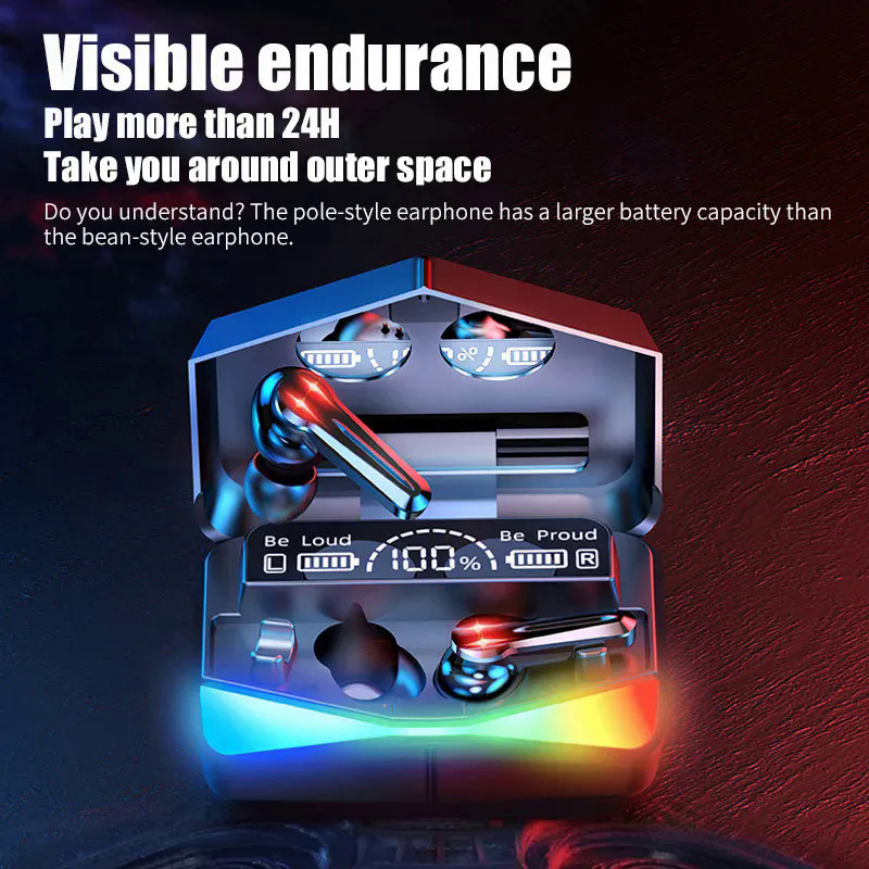 Original M28 PRO 5.1 earphones Bluetooth wireless earbuds low latency headphones HD call noise reduction gaming headset with mic. 