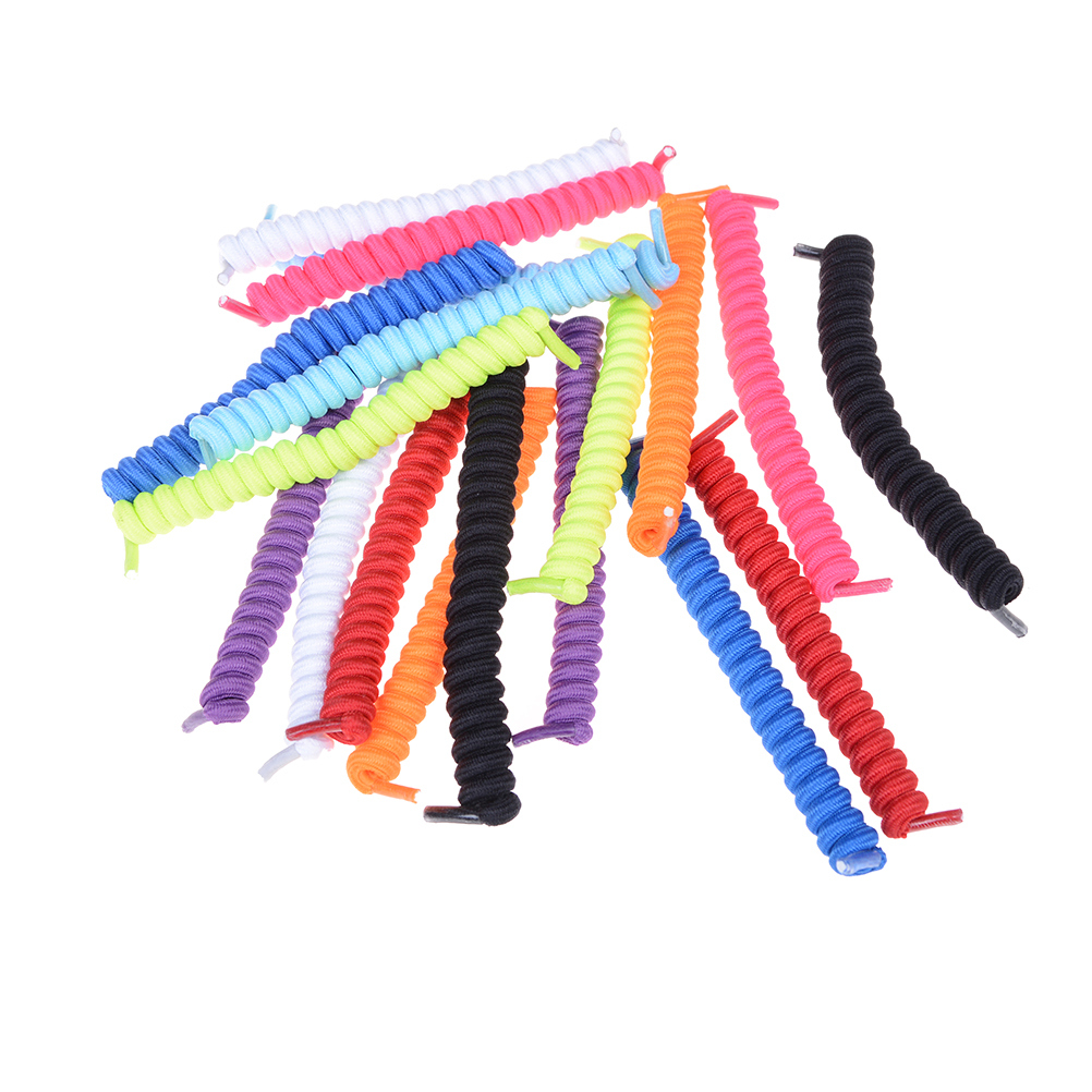 Elastic No Tie Curly Shoe Laces Coiler Elastic Twisty Unisex Fits Kid And Adult BAWEI. 