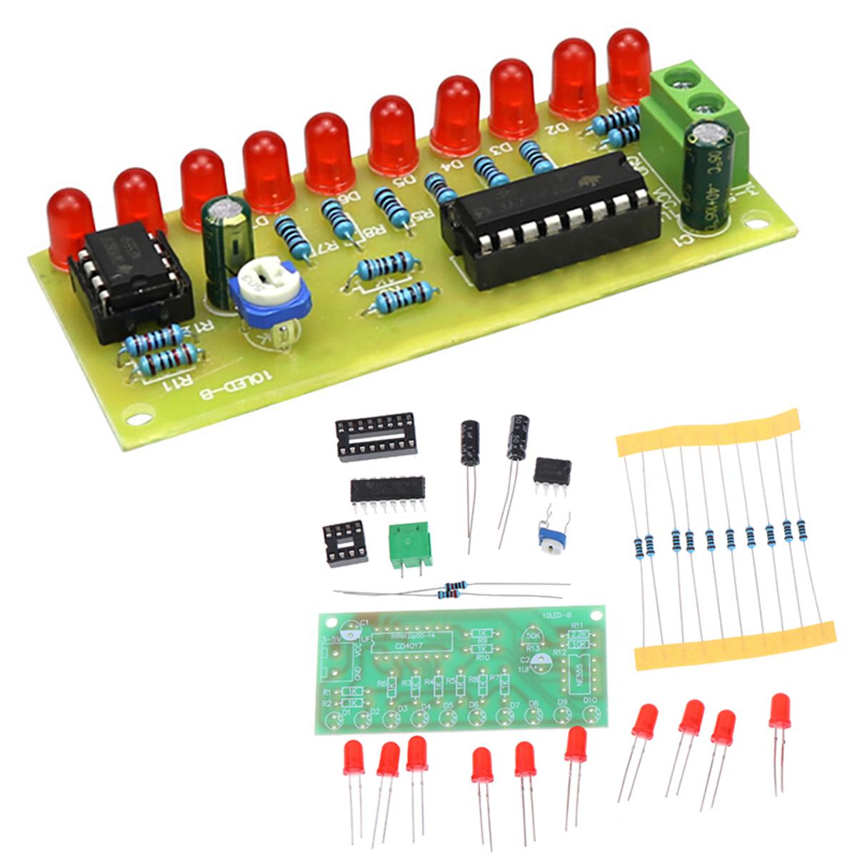 LED chaser flowing water light ne555 module + cd4017 pcb board diy kit Encounter