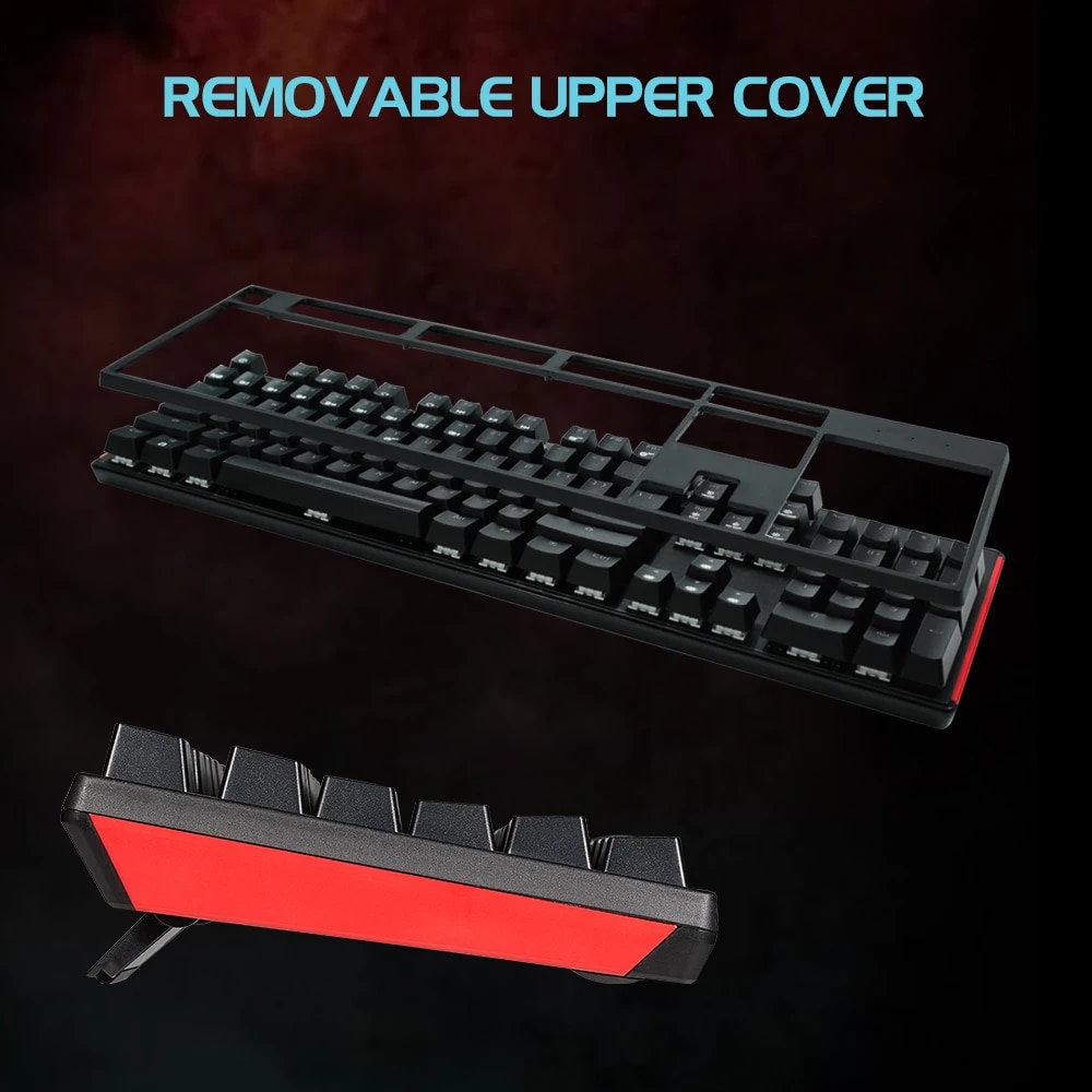 HEXGEARS GK705 Hot Swap Switch Mechanical Keyboard 104 Keys RU/US Waterproof Wired Gaming Keyboard Anti-Ghosting Backlit For PC. 