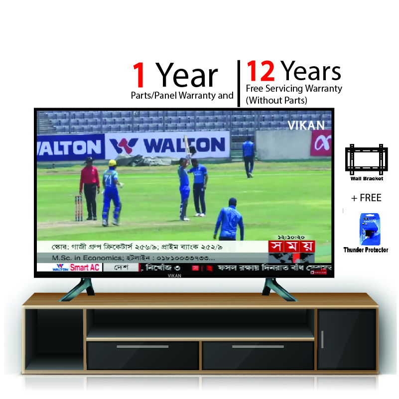 Vikan 24'' Double Glass Hd Led Tv Basic 4k Supported. 