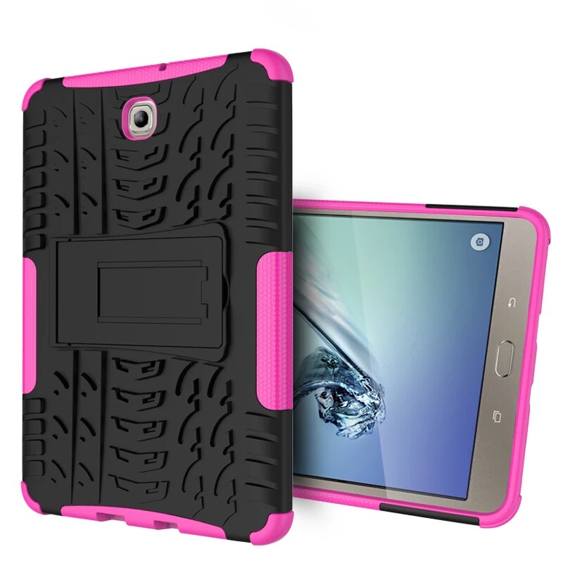 Hard Back Silicon Case for Samsung GALAXY Tab S2 8.0 T710 T715 T713 T719 Tablet Cover Shockproof Heavy Duty Hang Stand Funda. 