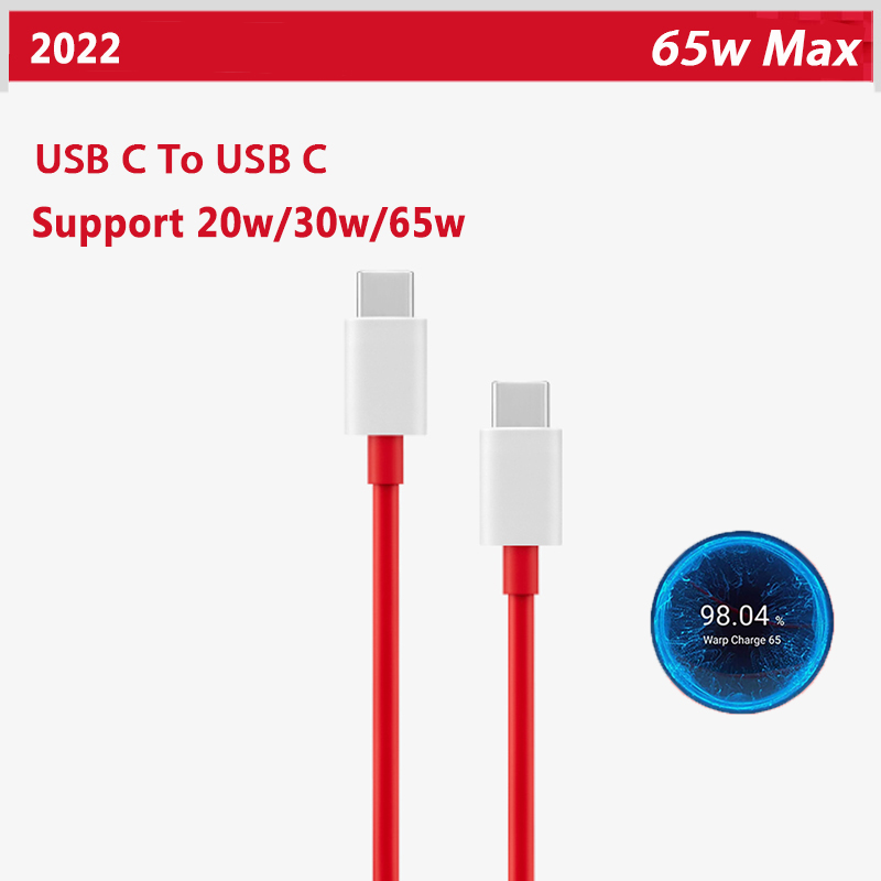 Oneplus Original Cable 100W Supervooc Dash Warp Charge Type C Fast Charging Cabel One Plus 11 5G 10 Pro 10T Nord 2T 9RT 9 8 T 7. 