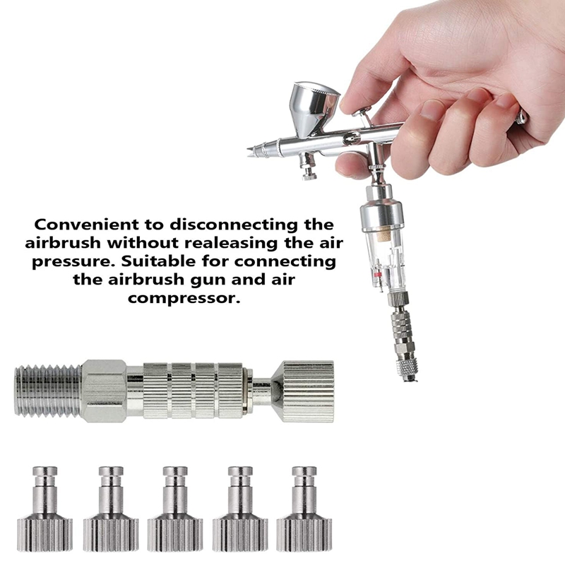 Airbrush Disconnect Metal Fitting, X 1/8inch Malefemale Fittings For