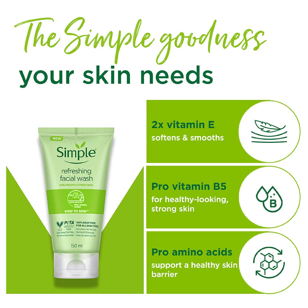 Simple Sensitive Skin Refreshing Face Wash -150ml. 