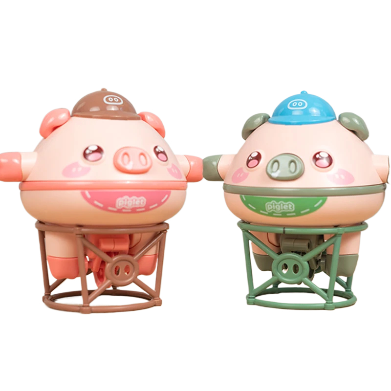 Tumbler Novelty Tightrope Walking Unicycle Toy Roly-poly Balance Pig Piglet Fingertip Gyroscope Luhuai CVC. 