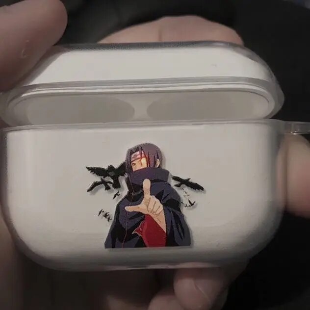 Naruto Uchiha Itachi Uchiha Obito Iphone Airpods Headset Case Generation 1/2/3 Wireless Bluetooth Pro Frosted Soft Case. 