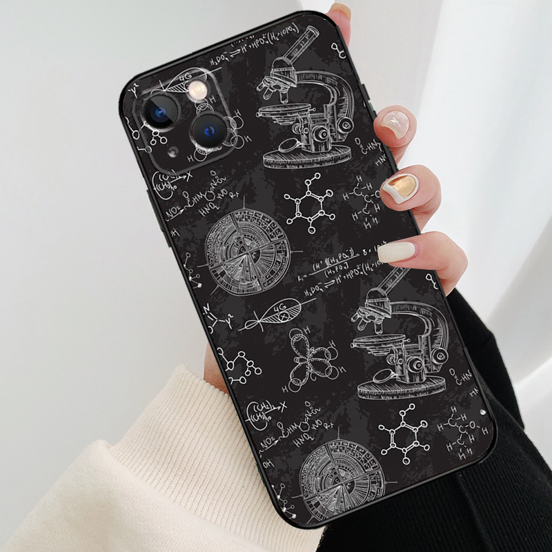 Biology and Chemistry Case For iPhone 12 11 13 14 15 Pro Max Mini Cover For iPhone XR X XS Max 7 8 Plus Phone Case. 