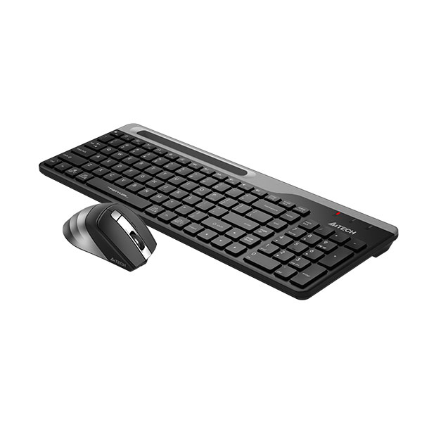 A4tech Fstyler FB2535C Multi-mode Wireless Keyboard & Mouse Combo - Bluetooth/2.4G - Ultra-Slim Keycap - Compact Size - Rechargeable Mouse - For Windows / Android / Mac / iOS - Smokey Gre (Bluetooth & Wireless with one years warranty) Combo Keyboard Mouse. 