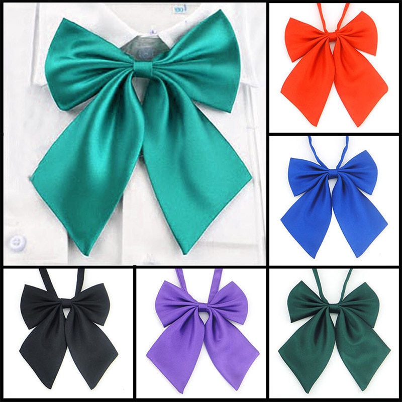 Women Tie Red Butterfly Women's Bow Tie Black Knot Female Girl Student Hotel Clerk Waitress Neck Wear Ribbon Ties green. 