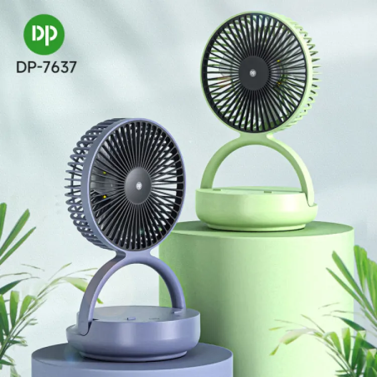 Automatic Rotate System Folding DP Dp-7637 Rechargeable Table Fan 8000 Mah  Battery Long Time Backup