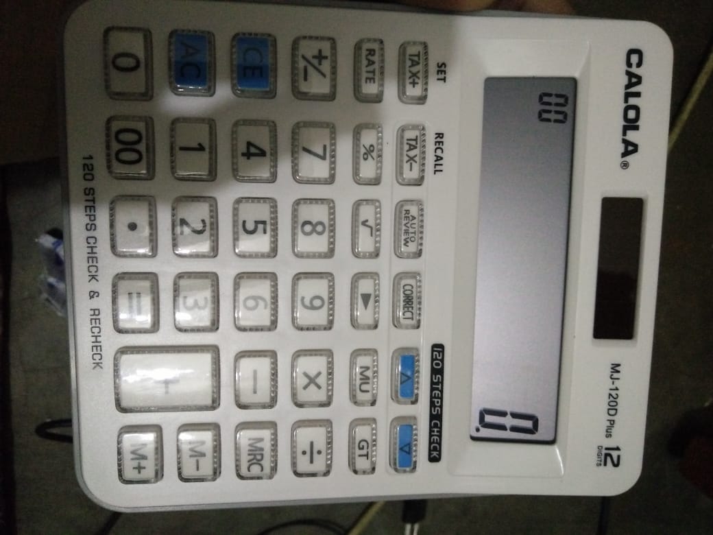 Calculator CALOLA MJ-120D Plus 12Digit - White Color. 