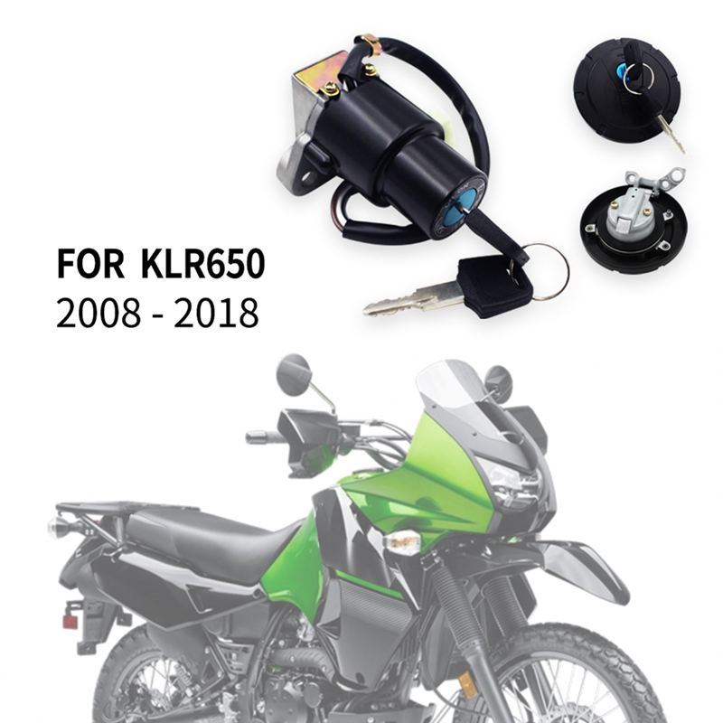 Motorcycle Ignition Switch Lock With Key Set For KLR650. 