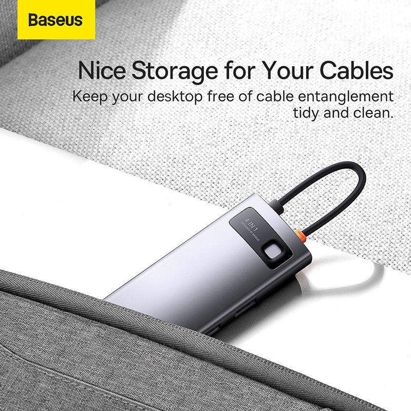 Baseus USB C HUB Type C to HDMI-compatible USB 3.0 Adapter Type C HUB Dock for HP Folio G1 USB C Splitter. 