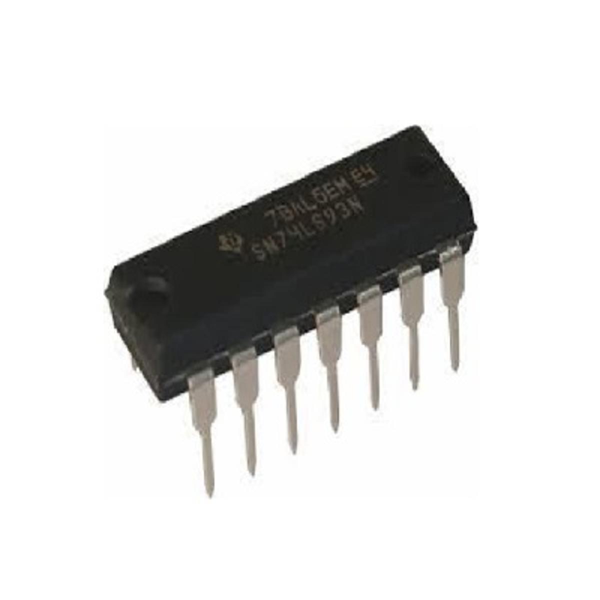 IC 7493 (SN74LS93N 4-Bit Binary Counters)