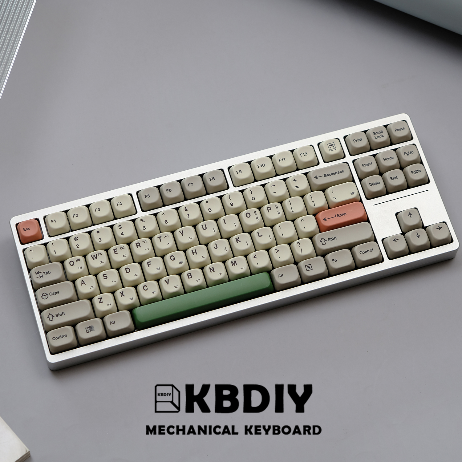 KBDiy KOA Profile Keycap GMK Style Retro 9009 Theme PBT Keycaps For Mechanical Keyboard Gaming KIT Korean 139 Keys ISO Key Cap. 
