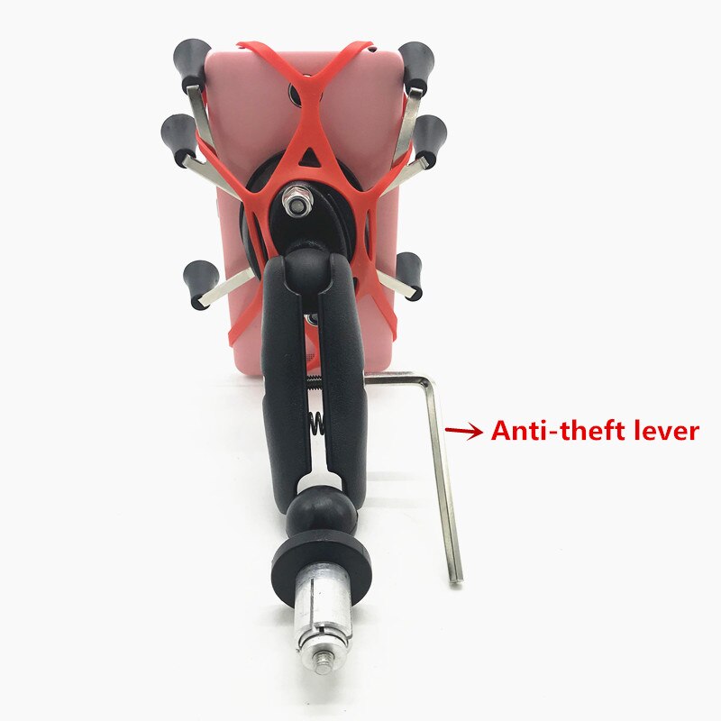 【VisioN Shop】Stem Mount with 1inch ball and Arm and Universal X-Grip for Iphone Holder. 