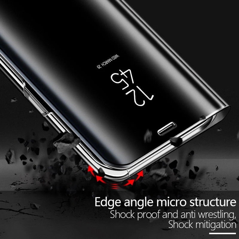 Flip Stand Clear View Mirror Phone Case For iPhone 13 11 12 Mini Pro Max 8 7 6 6s Plus Case For iPhone X XR XS Max SE 2020 Cover. 