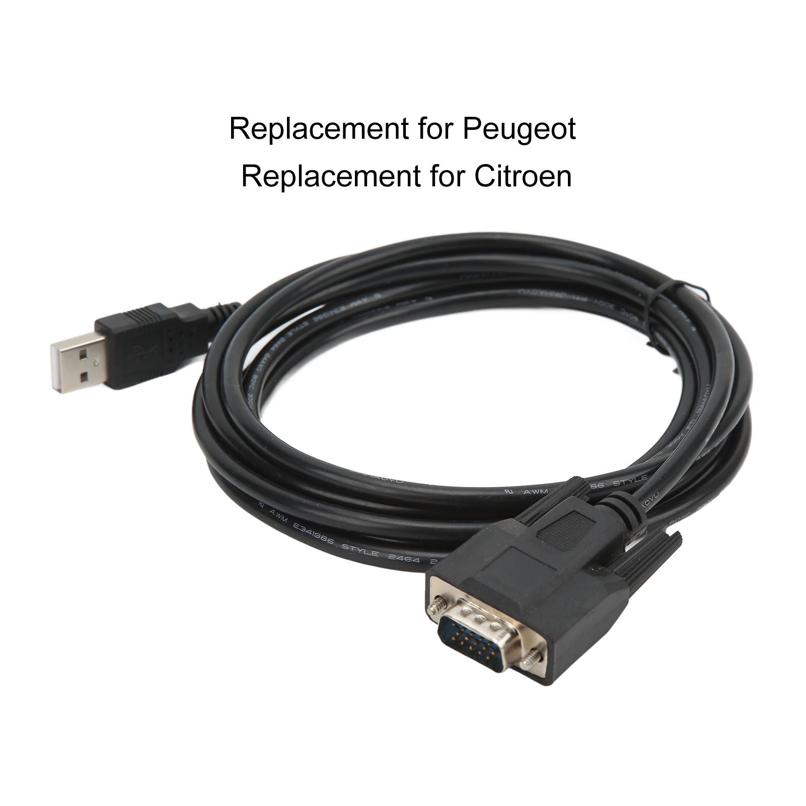 USB Diagnostic Connector, PP2000 ABS Plastic for Lexia 3 USB OBD2 Scanner Cable for Car. 