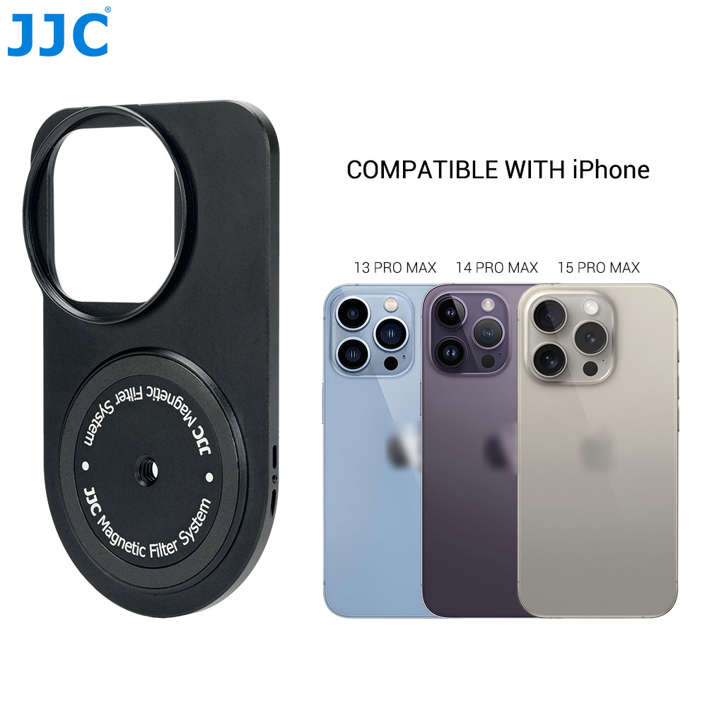 JJC Magnetic Lens Filter Kit for iPhone 15 14 13 Pro/Pro Max MagSafe phone case filter Soft Lens Hood Anti Glass Reflection
