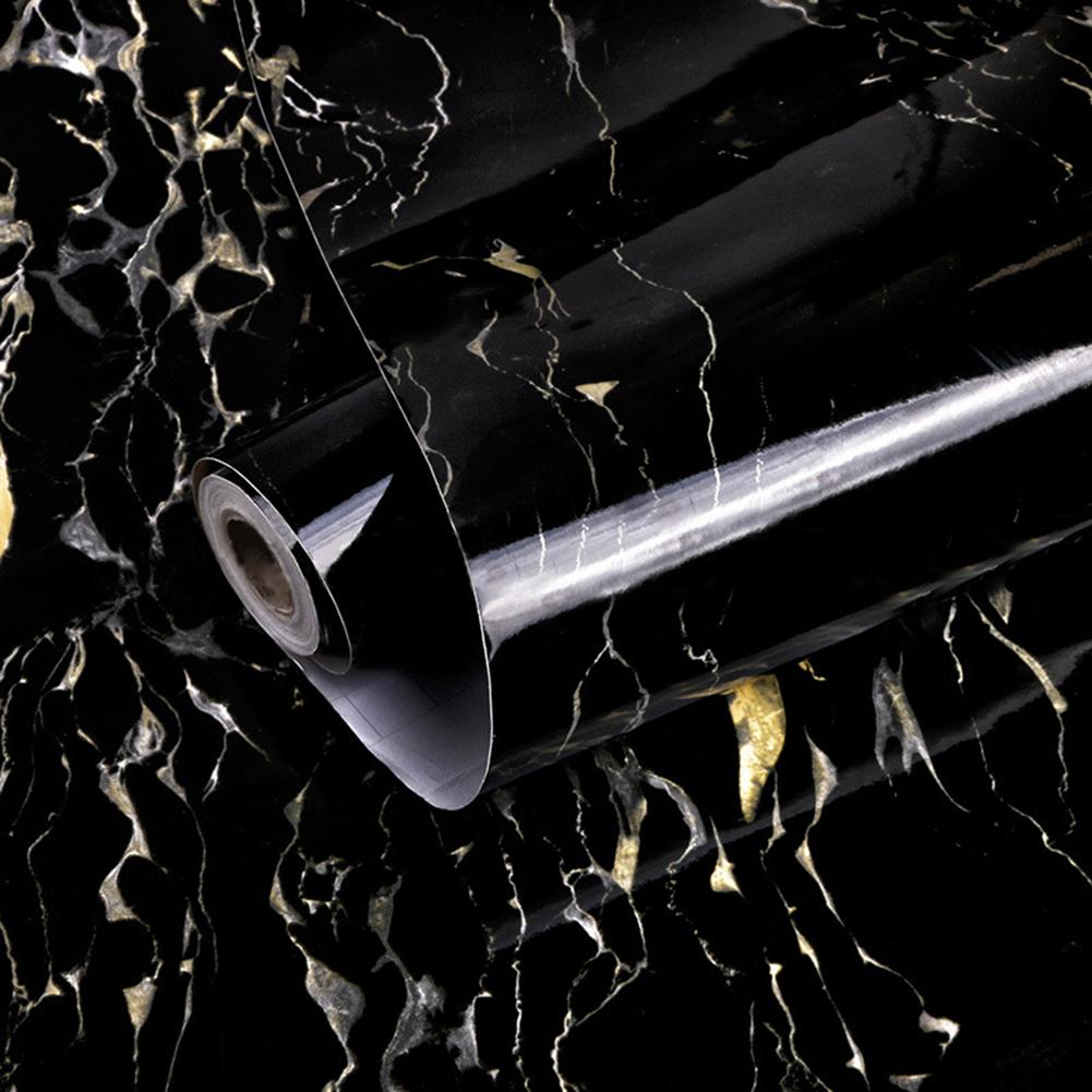60x100cm 3D Marble Effect Wall Stickers Waterproof PVC Self-adhesive Wallpaper Home Decor. 