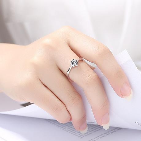 Platinum Plated Zircon Allow Lady Ring Ring For Girls