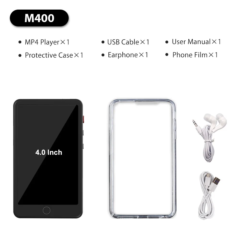 2023 New M400 Android MP4 Player Bluetooth WiFi MP3 Music Portable Touch MP 4 For Men/women For Gift. 