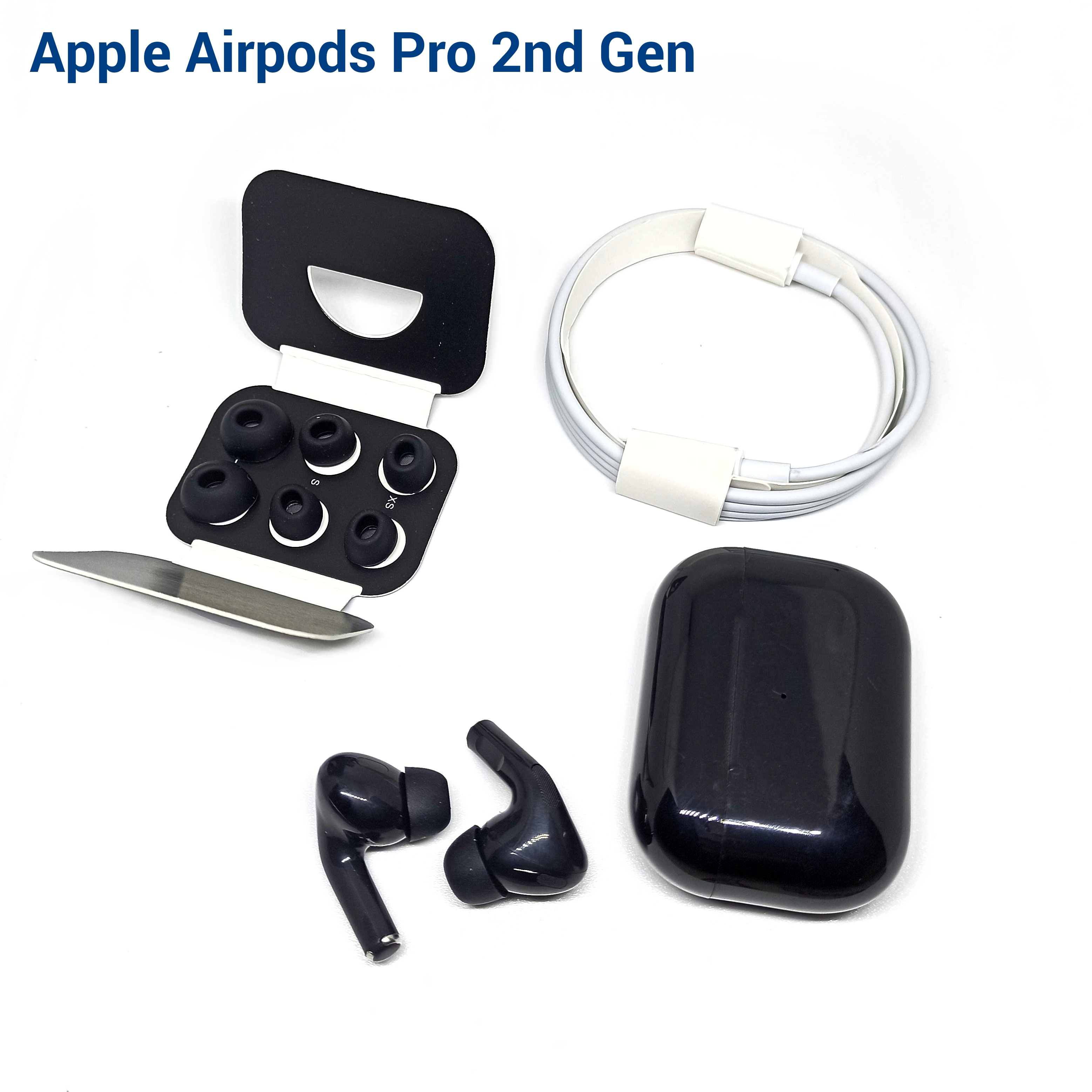 AirPods Pro 2nd Gen Black Edition Bluetooth Wireless Earbuds - Mastercopy. 