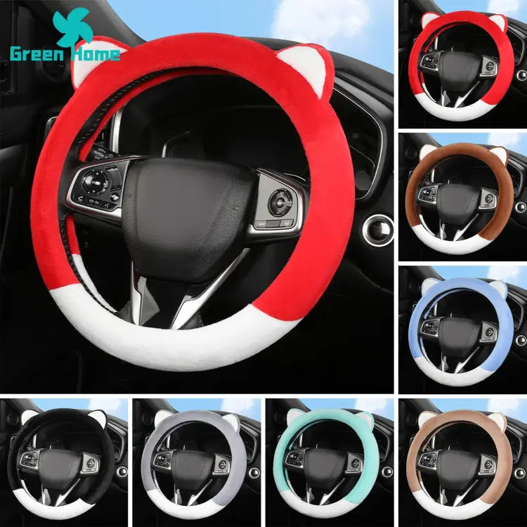 Fuzzy steering wheel cover store with ears