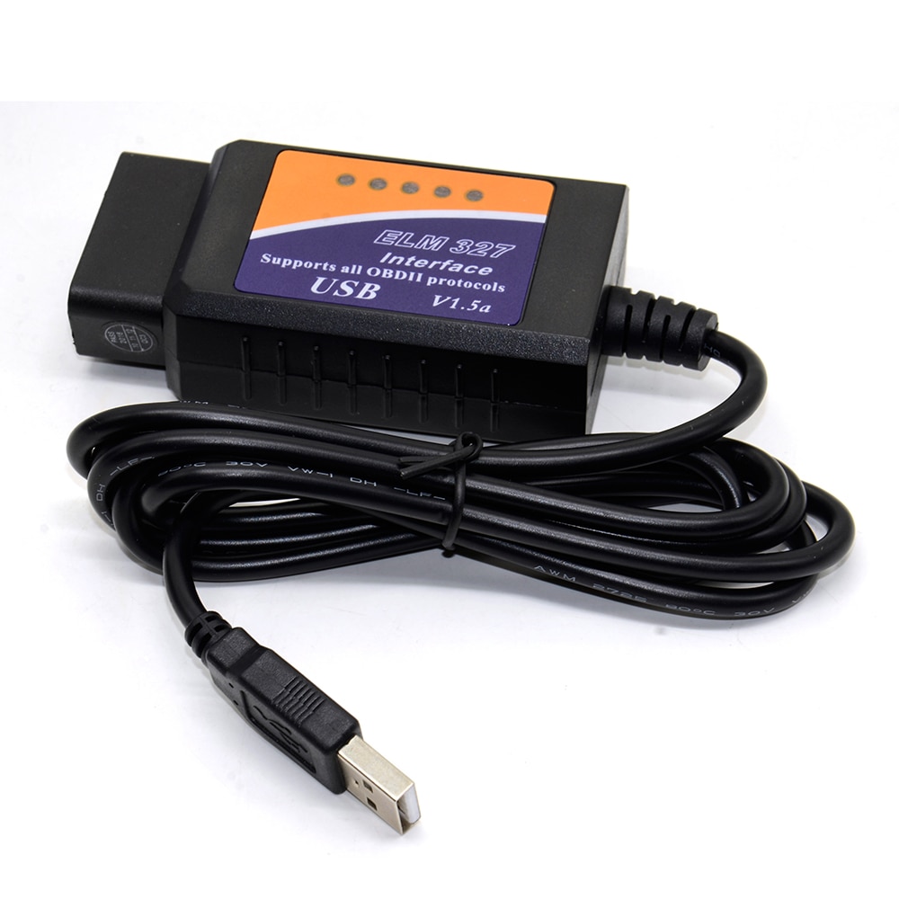 Newest ELM327 USB V1.5 OBD2 Car Diagnostic Scanner ELM 327 V 1.5 OBD 2 OBDII Interface PC-Based Auto Diagnostic-Tool OBD-II Scan. 
