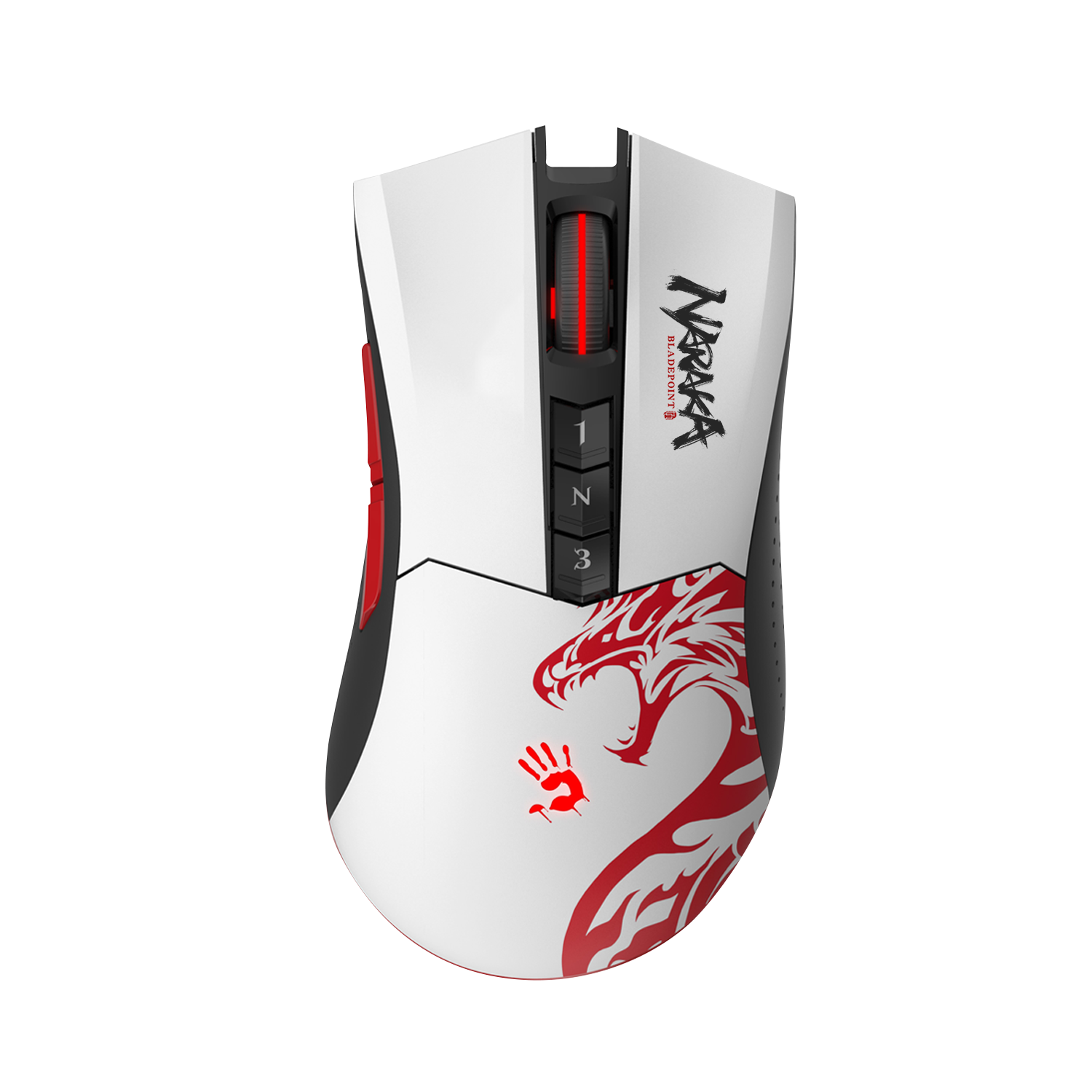 A4tech Bloody R90 Plus Naraka Edition 2.4GHz Wireless Gaming Mouse - 5-Level 5000 CPI - 60 Hours Playtime - Rechargeable Lithium Battery. 