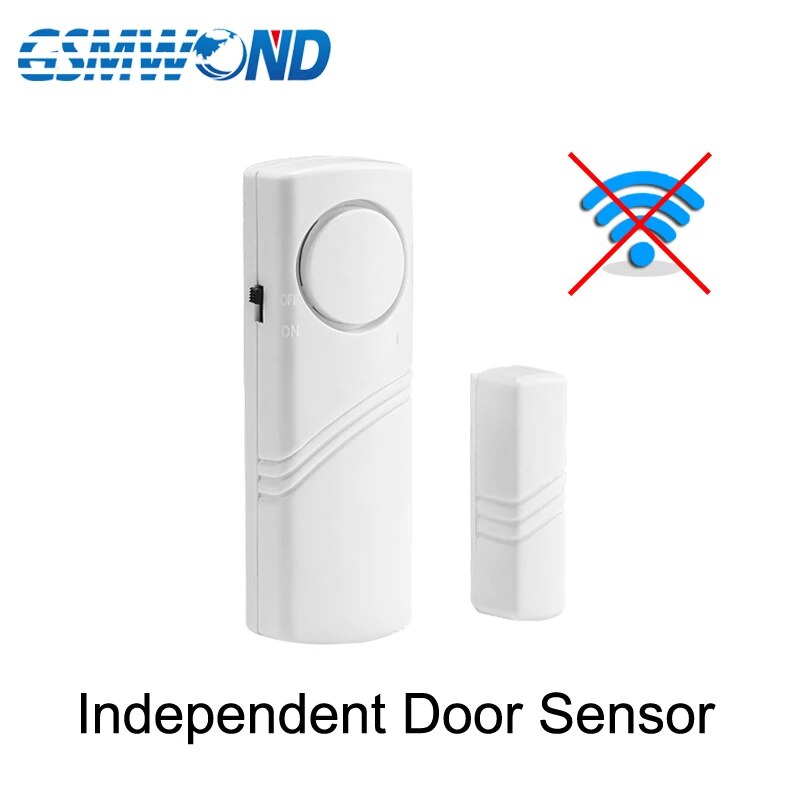 Tuya WiFi Door Window Sensor Independent Open/Close Door Detector Sound Alarm Smart Home Wireless Security Burglar Alarm. 