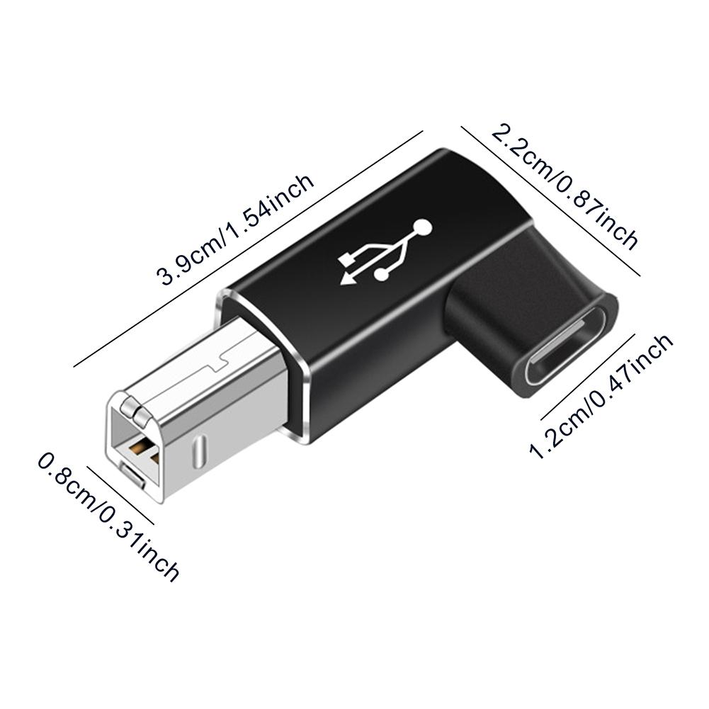 USB Type-c To Printer Cable Adapter Square Port Converter For Electronic Piano Printer USB C Female To USB B Male Adapter. 