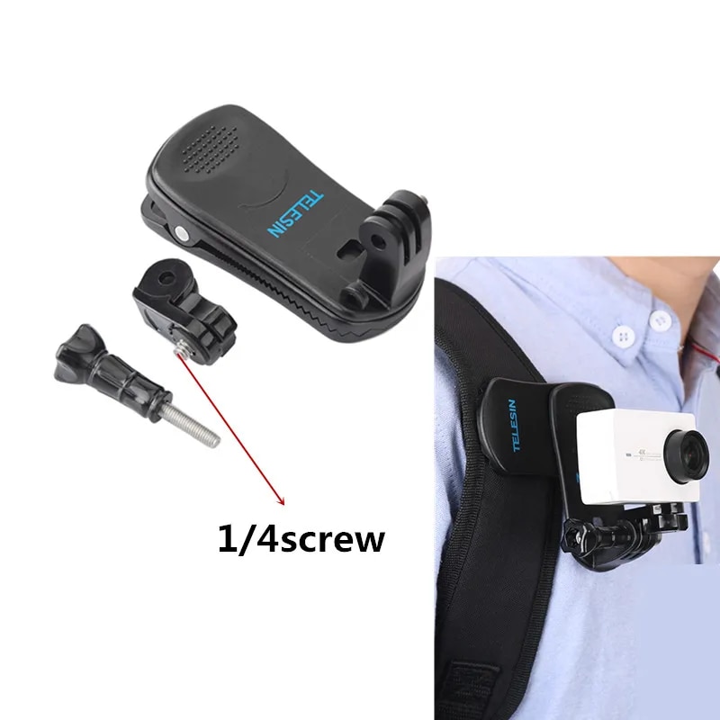 TELESIN Multi-function Live Accessories for Gopro Hero 3 4 5 6 7 Universal Backpack Clip Chest Fixed Bracket Mobile Phone Holder. 
