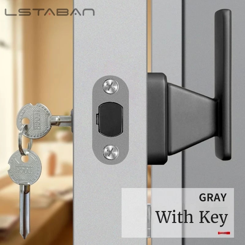 Hidden Door Lock Single Side Lock Secret Room Lock Spherical Single Side Hidden Lock With Key Double Side Invisible Door Lock. 