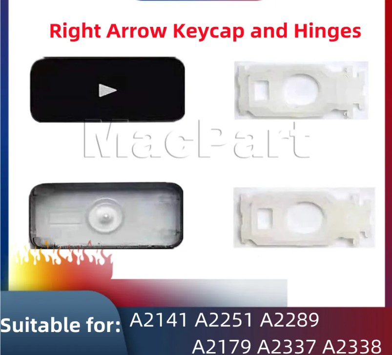 3PCS/SET Replacement Right Arrow Keycap and Hinges are Applicable for MacBook Pro Model M1 A2338 A2251 A2289 A2179 A2141 Keyboard