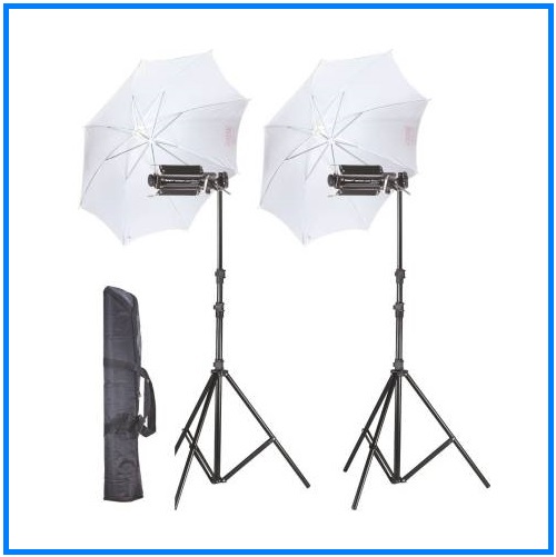 Simpex Portrait Continuous Light Setup with White Umbrella and Light Stand Kit. 