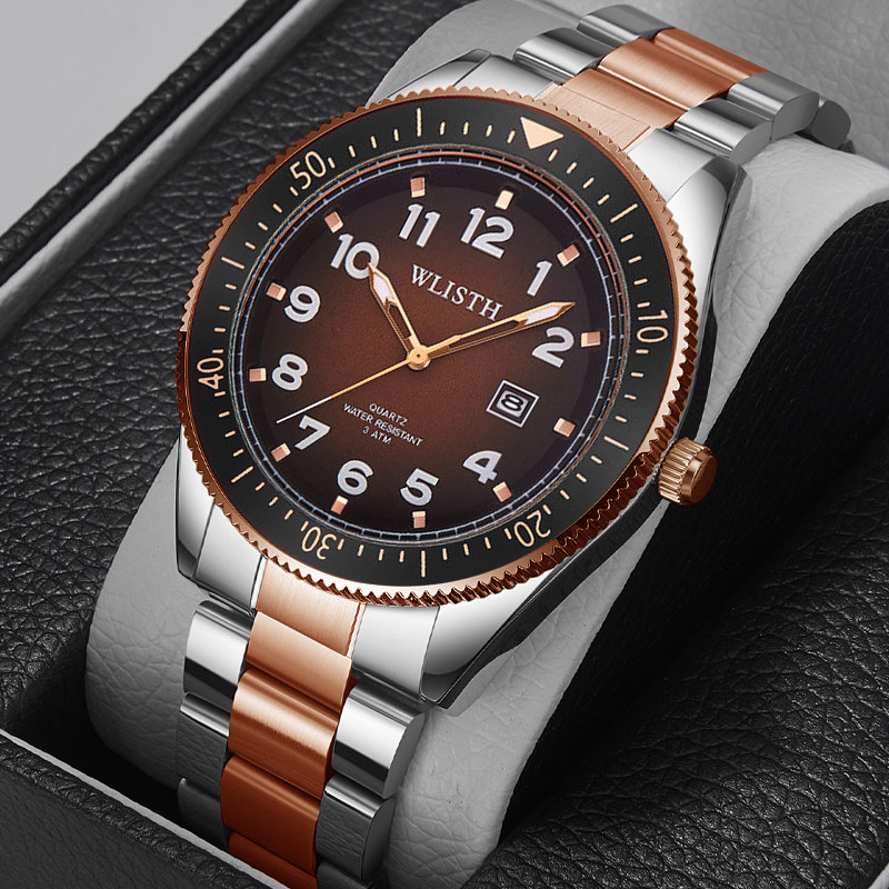 New Men's Watch Waterproof Luminous Calendar Quartz Watch Steel Watch Men Men's Watch