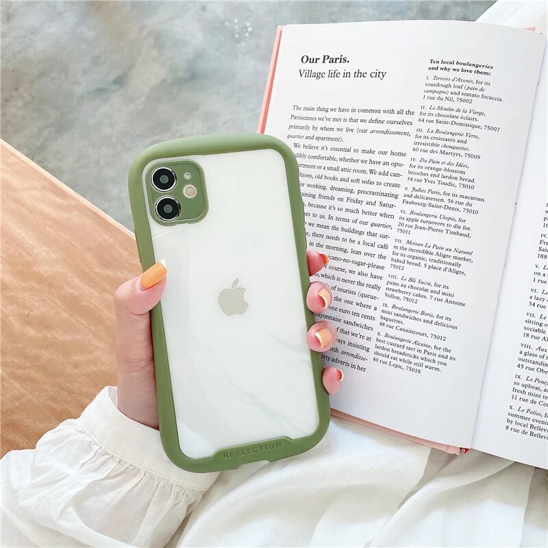 Bumper iFace Reflection Phone Case For iPhone 11 Pro 12 Mini 7 8Plus X XR XS Max Shockproof Hybrid Clear Acryl Protection Cover. 