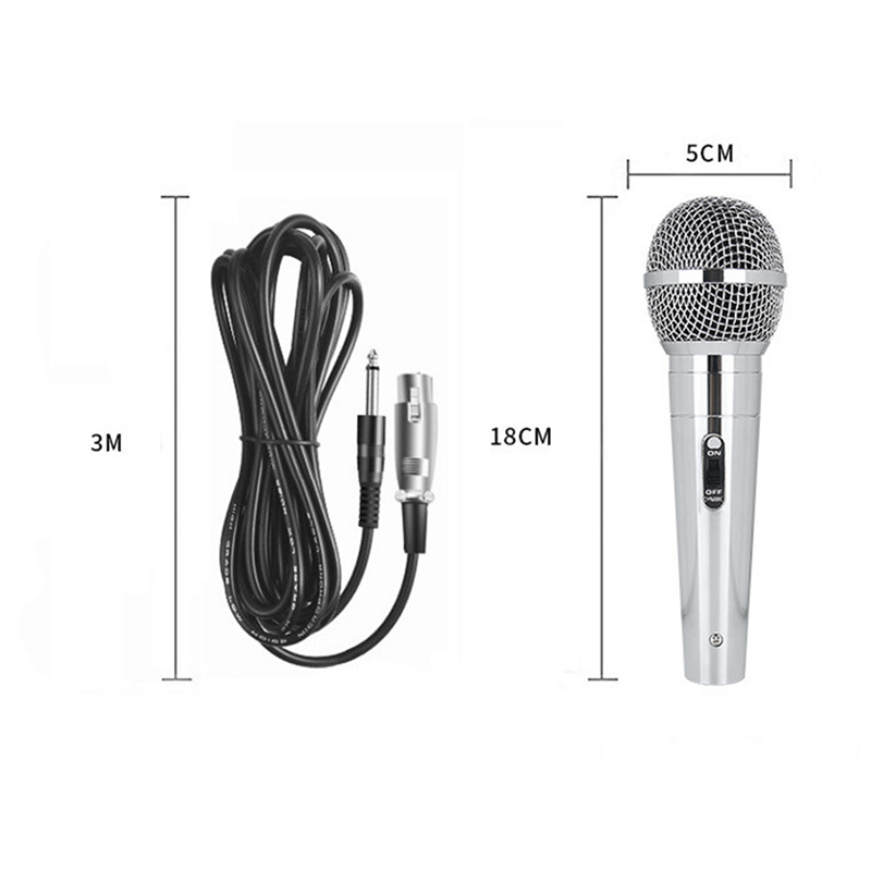 Microphone Wired Metal Dynamic Microphone Clear Voice Mic for Vocal Music Performance. 